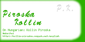 piroska kollin business card